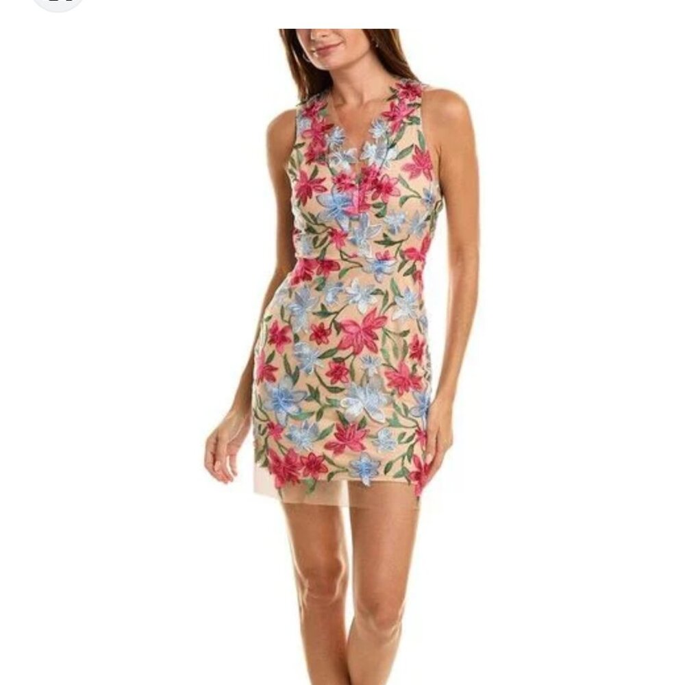 Sam Edelman Floral Mini Dress - Pink, Blue, Green
